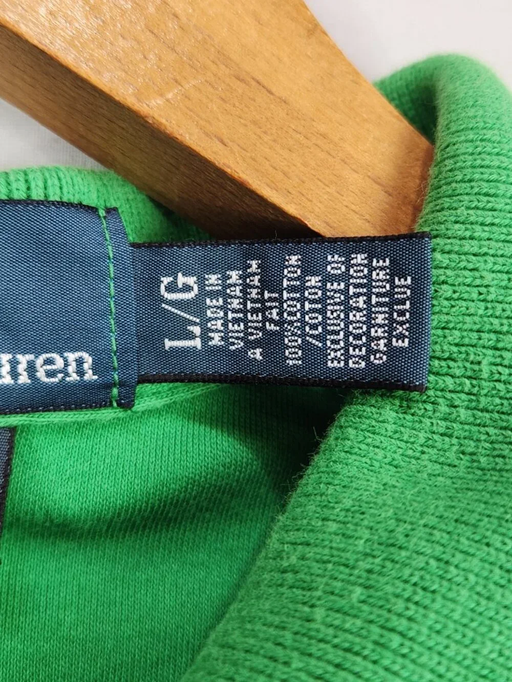 Polo Ralph Lauren Custom Fit Men's L Green Short Sleeve Pony Logo Shirt Retro
